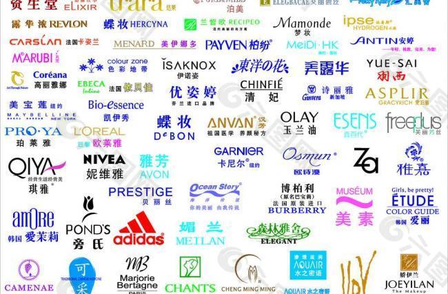 各化妝品產品標志圖片